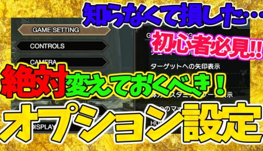 【MHRise】やらないで損した… 絶対やるべき！オプション設定で狩り生活は激変する…やってない人初心者必見オプション設定！