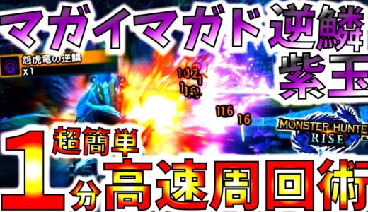 苦労してる人必見!!1分超効率にマガイマガドの逆鱗などレア素材上位周回方法。下位の周回方法も紹介【モンハンライズ/MHRise】【モンスターハンターライズ】