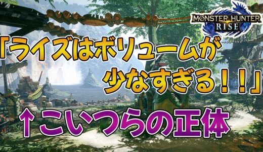 「モンハンライズはボリュームが少ない！もうやることがない！」←いったい1日何時間ゲームしてるの？【みんなの反応】【MHRise】