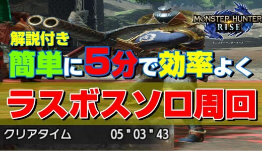5分で簡単にラスボスを周回できる簡単装備と解説付きの周回手順で最効率プレイ【MHRise】【モンスターハンターライズ】【ライトボウガン】