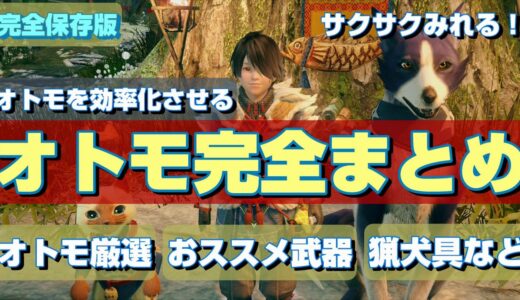 知らなきゃ損オトモ完全まとめ！オトモ厳選方法、強い装備、強い設定を紹介【MHRise】【モンスターハンターライズ】