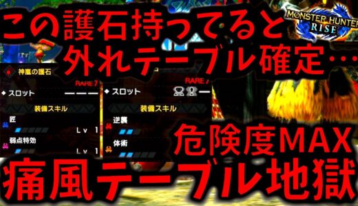 外れテーブル確定の護石が判明。幽玄テーブルなので対応可能。【モンハンライズ/MHRise】【モンスターハンターライズ】【痛風テーブル】