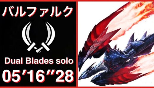 【モンハンライズ】奇しき赫耀のバルファルク  双剣ソロ  05′16″28/Crimson Glow Valstrax Dual Blades Solo