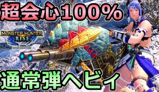 【モンハンライズ】超会心100% 通常弾ヘビィボウガン装備 使いこなせれば最強武器【MHRise モンスターハンター】