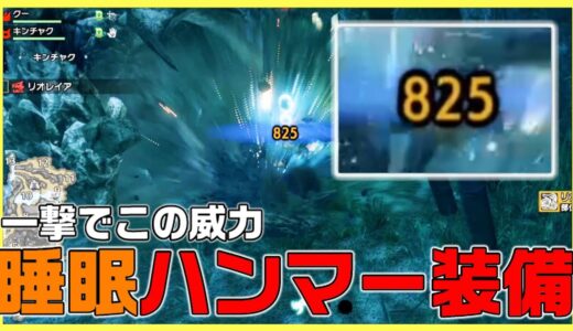 まさかの合計1000ダメージ越え! 「睡眠ハンマー装備」の紹介【モンスターハンターライズ/モンハンライズ】