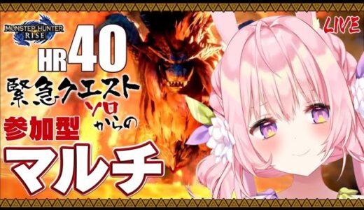 #16【モンハンライズ/参加型】HR40ソロ→マルチで周回【兎桃みみこ/Vtuber】