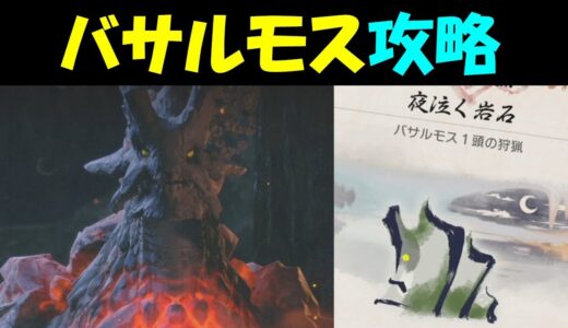 【モンハンライズ】 バサルモス攻略 〔夜注く岩石〕 ハンマー 【MHRiseモンスターハンターライズ】