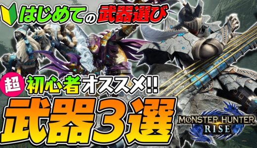 【モンハンライズ】初心者おすすめ武器ランキングトップ３！強い点と注意点を徹底解説！【MHRise:モンスターハンターライズ】