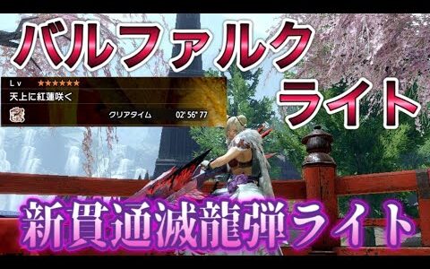 【MHRise】バルファルクの貫通滅龍弾ライトが壊れてますwww レウス2分台討伐 装備紹介＆実戦【モンハンライズ】【モンスターハンターライズ】