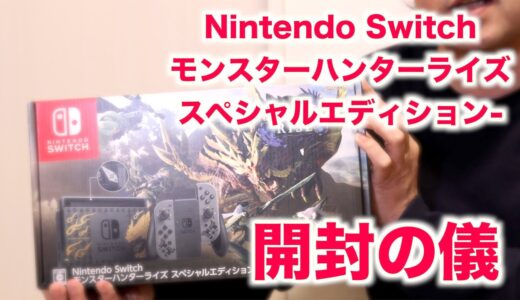 Nintendo Switch モンスターハンターライズ スペシャルエディション 開封してみた。