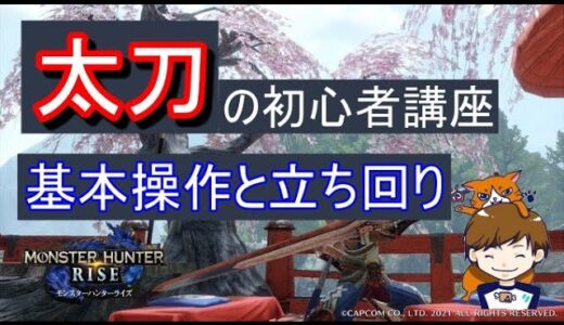 [Rise/モンハンライズ]太刀　初心者の立ち回りは、まずこれを目指しましょう！