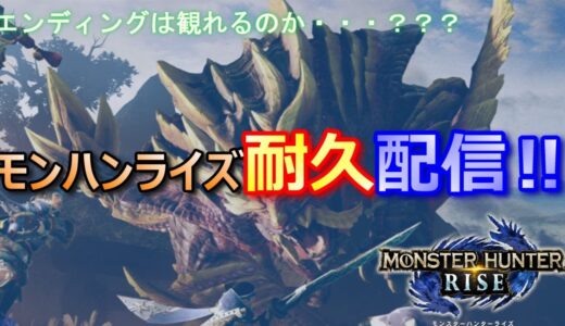 モンスターハンターライズを全クリア耐久配信！！①