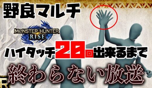 【モンハンライズ】 野良マルチでハイタッチ20回してくれるまで終われない放送 【MHRise】