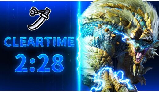 【モンハンライズ】ジンオウガ 2’28″56 太刀 捕獲 / Zinogre Long Sword【MHRise】