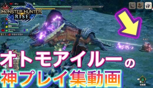 オトモアイルーの神プレイ動画集！『モンスターハンターライズ』MHRise（NintendoSwitch）モンハンライズ『MONSTER HUNTER RISE』神対応するアイルーが凄過ぎる！
