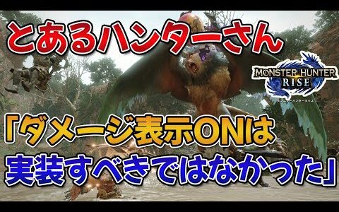 【MHRise】とあるハンターさん「ダメージ表示ONは実装すべきではなかった」【みんなの反応まとめ】