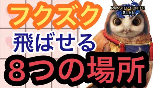 【モンスターハンターライズ】フクズクを飛ばせる８つの場所【MONSTER HUNTER RISE】