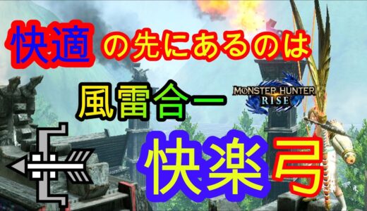 モンハンライズ 　弓の快適を超えた風雷合一　快適すぎて弱点狙わずバルファルク楽々討伐！ver.3　MH Rise