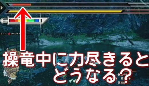 操竜中に力尽きるとどうなるのか？【モンハンライズ】