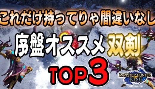 【モンハンライズ】序盤や下位でおすすめの双剣ランキングトップ３！【MHRise/モンスターハンターライズ】