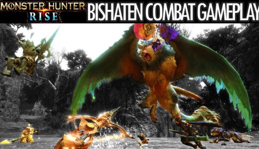 Monster Hunter Rise BISHATEN GAMEPLAY COMBAT SHOWCASE BATTLE TRAILER モンスターハンターライズ ビシュテンゴ 戦闘 ゲームプレイ