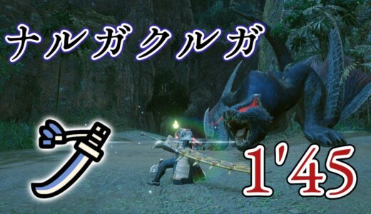 【モンハンライズ】ナルガクルガ 太刀 1’45″51 捕獲 ありあり / Nargacuga Long Sword【MHRise】