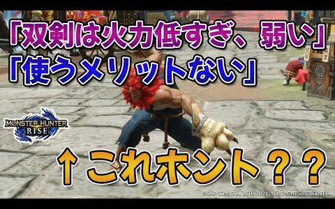 【MHRise】「双剣は火力低すぎ、弱い」「使うメリットない」←これほんとなの？【みんなの反応まとめ】