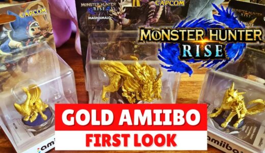 Monster Hunter Rise GOLD AMIIBO FIRST LOOK MAGNAMALO PALAMUTE PALICO モンハンライズ ペシャルエディション ゴールド 排他的な外観