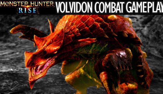 Monster Hunter Rise VOLVIDON GAMEPLAY COMBAT SHOWCASE BATTLE TRAILER モンスターハンターライズ 赤甲獣 ラングロトラ戦い ビデオ