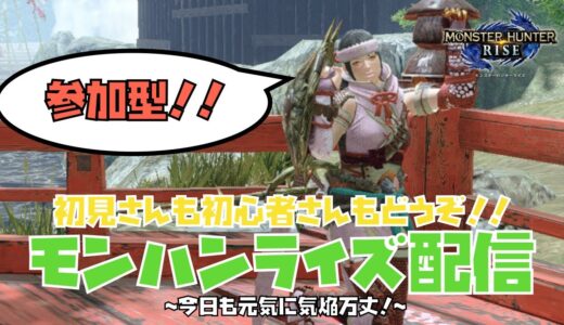 【初心者さん・初見さん大歓迎！】モンハンライズ参加型配信