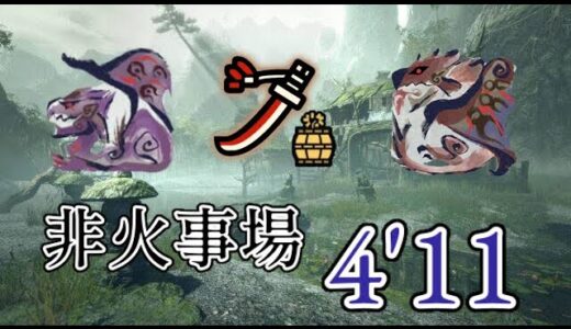 【モンハンライズ】夫婦げんかはガルクも食わない ボンバーマン太刀 4’11 非火事場 /Apex Rathalos and Apex Rathian Long Sword【MHRise】