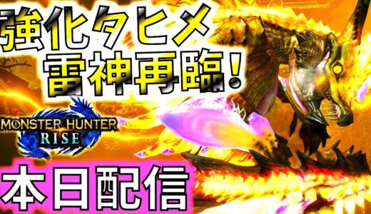 モンハンライズ//「雷神再臨」強化ナルハタタヒメ降臨!!来週の魔界村コラボ、もうあいつしかいないよな!?双剣初見討伐【MHRise/モンスターハンターライズ