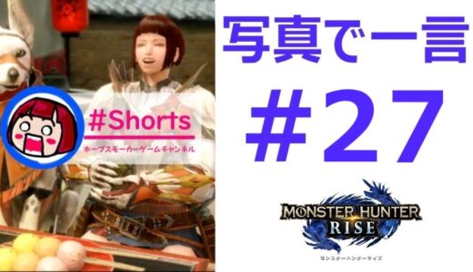 【MHRise】写真で一言27 モンスターハンターライズ・ホープスモーカーゲームチャンネル ネタ #shorts 祝サンブレイク情報解禁