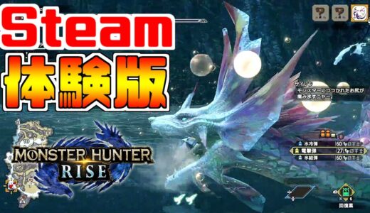 【MHRise】Steam版『モンスターハンターライズ』体験版を高画質設定でプレイ！グラフィックが綺麗過ぎる！【モンハンライズ】