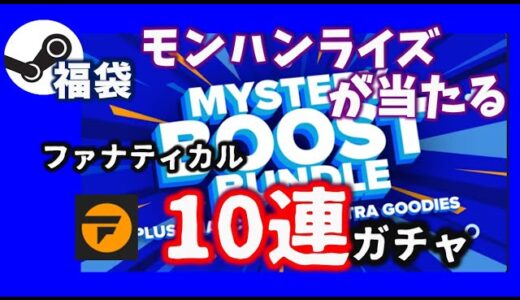 【Steam福袋】モンハンライズが当たる…ファナティカル「Mystery Boost Bundle」にチャレンジ