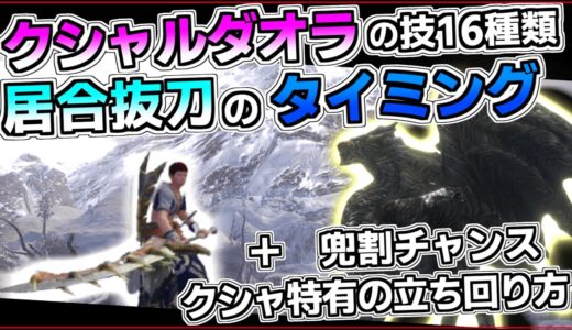 【モンハンライズ】クシャルダオラ戦　居合抜刀の詳細なタイミングを解説!　クシャ特有の被弾しないためのコツ・兜割のチャンスも紹介【VOICEROID】