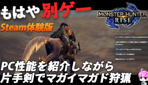 【steam】もはやウユニ湖レベルできれいなPC版モンハンライズDEMOをプレイした感想【MHRise体験版】