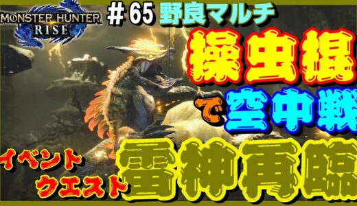 操虫棍で空中戦　イベントクエスト雷神再臨【モンスターハンターライズ】【イベントクエスト】【操虫棍】