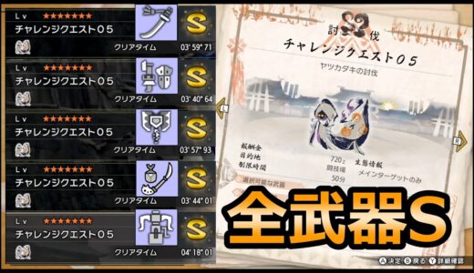 【モンハンライズ】チャレンジクエスト05　全武器Sランク