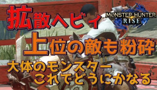 【モンハンライズ/MHRise】拡散水平ヘビィが強すぎる件について