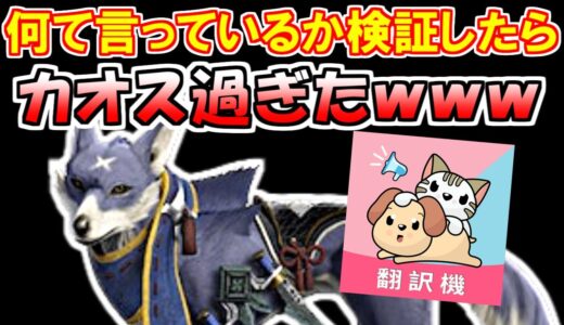 ガルク（犬）なんて言っているか翻訳アプリで試したらカオス過ぎた件　モンハンライズMHRise