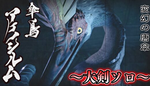 【モンハンライズ】～大剣ソロ～傘鳥アケノシルム狩猟！【モンスターハンターライズ 実況プレイ】