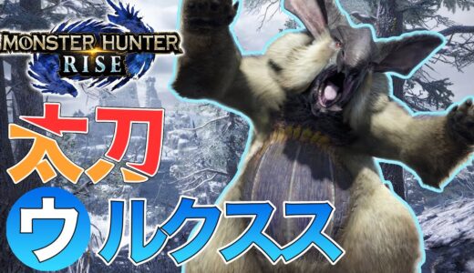【モンハンライズ】ウルクスス初見太刀ソロ