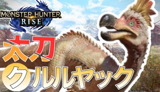 【モンハンライズ】クルルヤック初見太刀ソロ