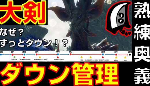 なぜ？熟練者の狩りはモンスターがダウンし続けるのか？強化ヌシ・タマミツネと大剣で実践と図解で解説！【モンハンライズ】