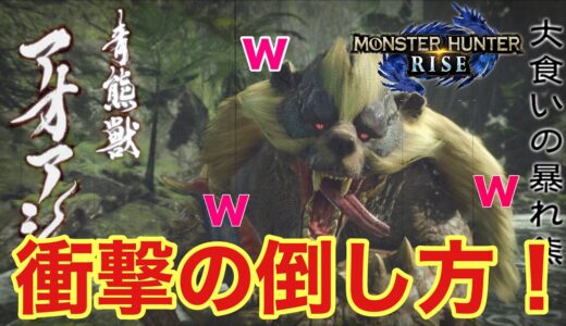 アオアシラ討伐まさかの倒し方⁉️[モンスターハンターライズ]
