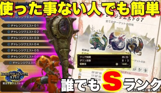 【モンハンライズ】スラアク使い必見　チャレンジクエスト07 全く使ったことなくても簡単に笛でSランク【狩猟笛】
