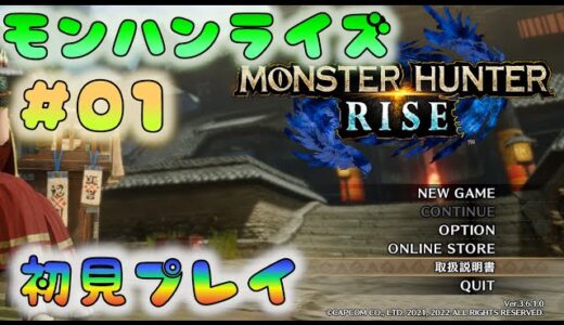🔴【モンハンライズ/MHR】初見プレイ　和風テイストモンハンだー－！　#01　[220113]