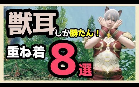 【モンハンライズ】モンハン女子が考えたアイルーイヤー、ガルクテールを使った獣耳女ハンター可愛い重ね着８選！着彩も詳しく紹介！