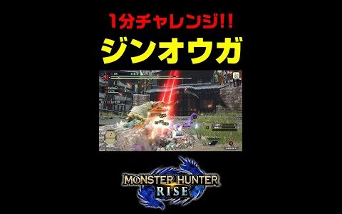 【モンハンライズ】ジンオウガ1分チャレンジ【MHRise】#Shorts
